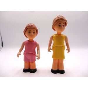 Little Tikes Dollhouse Girl Daughter Sister Pink Brown Hair and Mom‎ Woman Blond